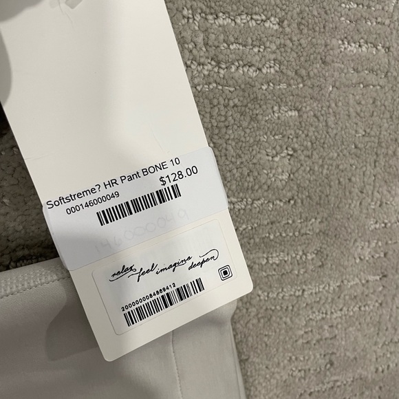 BNWT LULULEMON softstreme pant regular sz 10 bone - Picture 11 of 12